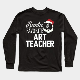 Art Teacher - Santa's favorite art teacher Long Sleeve T-Shirt